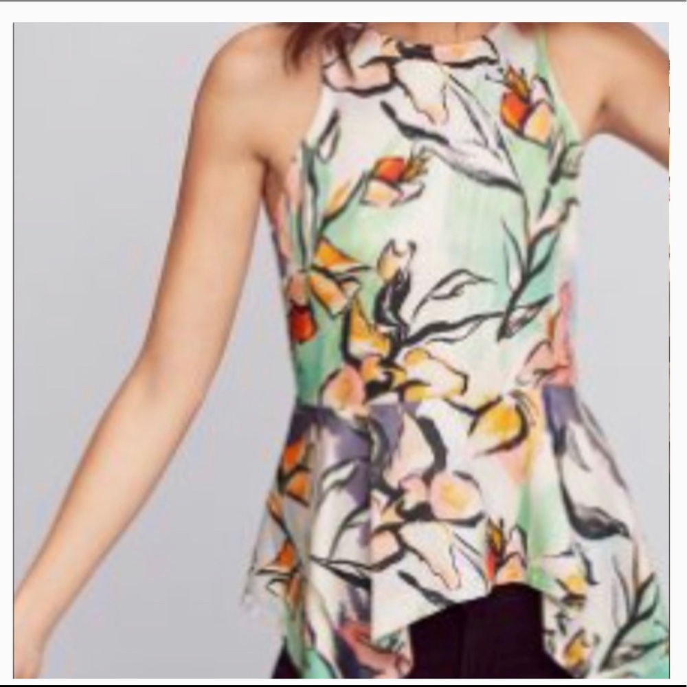 Anthropologie watercolor floral HD in Paris top